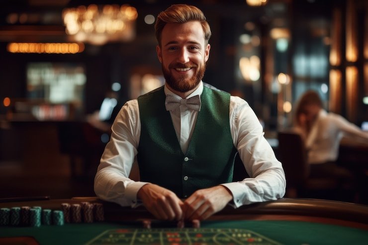 Live roulette table with professional dealer and real-time betting interface