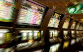 Roulette wheel spin in progress